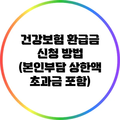 건강보험 환급금 신청 방법 (본인부담 상한액 초과금 포함)