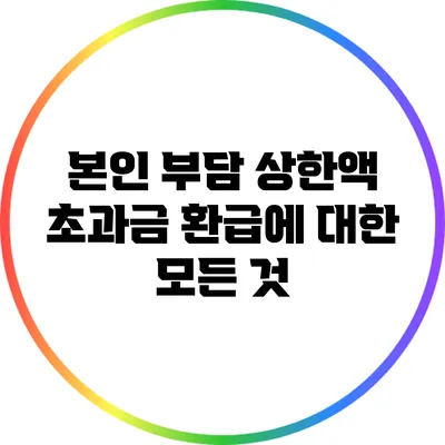 본인 부담 상한액 초과금 환급에 대한 모든 것