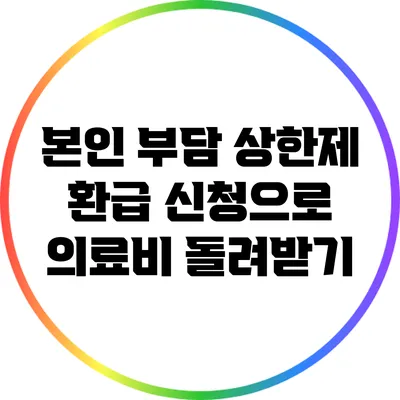 본인 부담 상한제 환급 신청으로 의료비 돌려받기