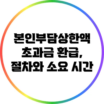 본인부담상한액 초과금 환급, 절차와 소요 시간