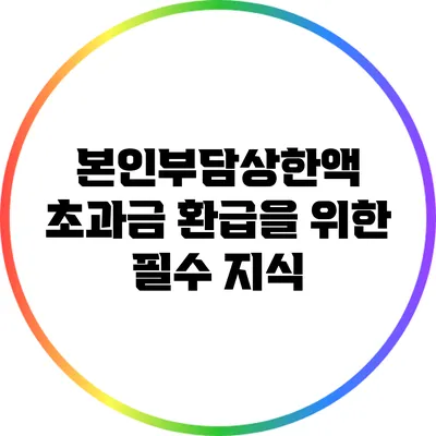 본인부담상한액 초과금 환급을 위한 필수 지식