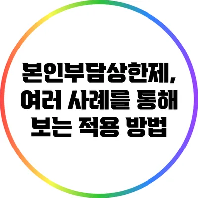 본인부담상한제, 여러 사례를 통해 보는 적용 방법