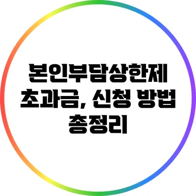 본인부담상한제 초과금, 신청 방법 총정리