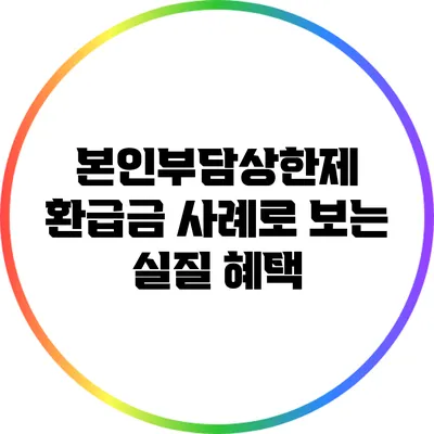 본인부담상한제: 환급금 사례로 보는 실질 혜택