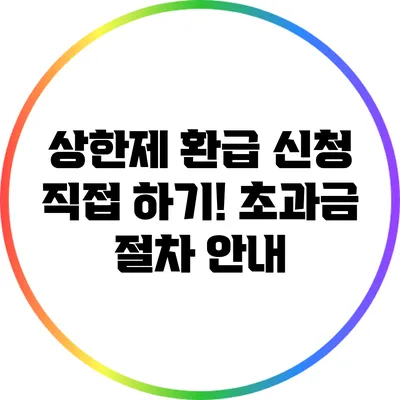 상한제 환급 신청 직접 하기! 초과금 절차 안내