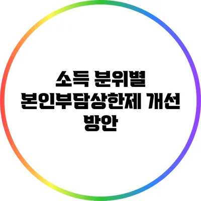 소득 분위별 본인부담상한제 개선 방안