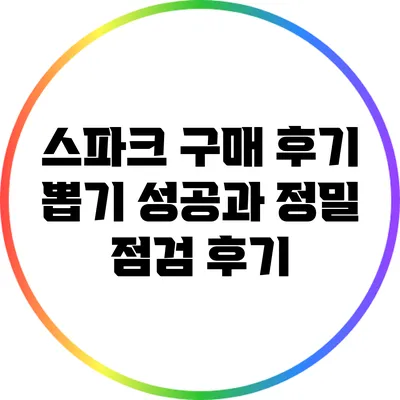 스파크 구매 후기: 뽑기 성공과 정밀 점검 후기