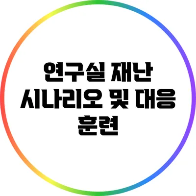 연구실 재난 시나리오 및 대응 훈련