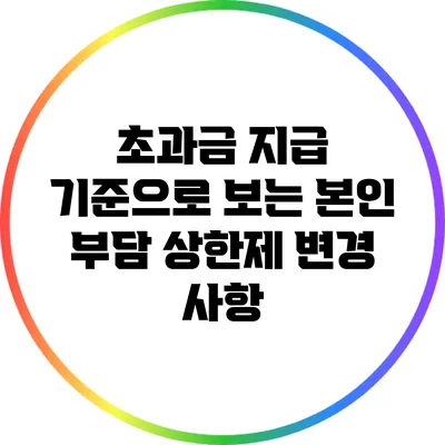 초과금 지급 기준으로 보는 본인 부담 상한제 변경 사항