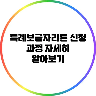 특례보금자리론 신청 과정 자세히 알아보기
