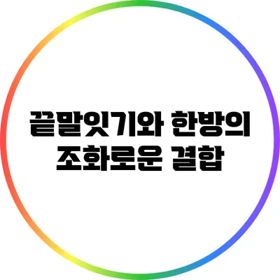끝말잇기와 한방의 조화로운 결합