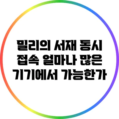 밀리의 서재 동시 접속: 얼마나 많은 기기에서 가능한가?