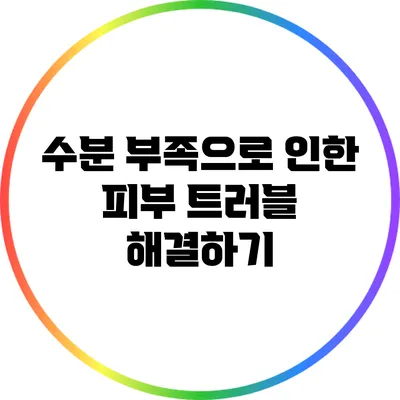 수분 부족으로 인한 피부 트러블 해결하기