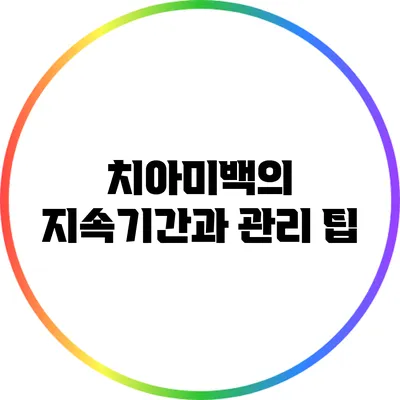 치아미백의 지속기간과 관리 팁