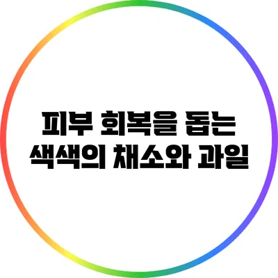 피부 회복을 돕는 색색의 채소와 과일