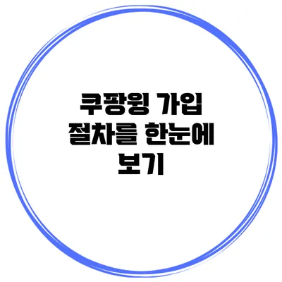 쿠팡윙 가입 절차를 한눈에 보기