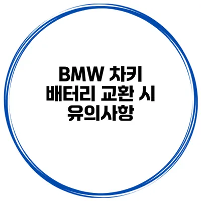 BMW 차키 배터리 교환 시 유의사항